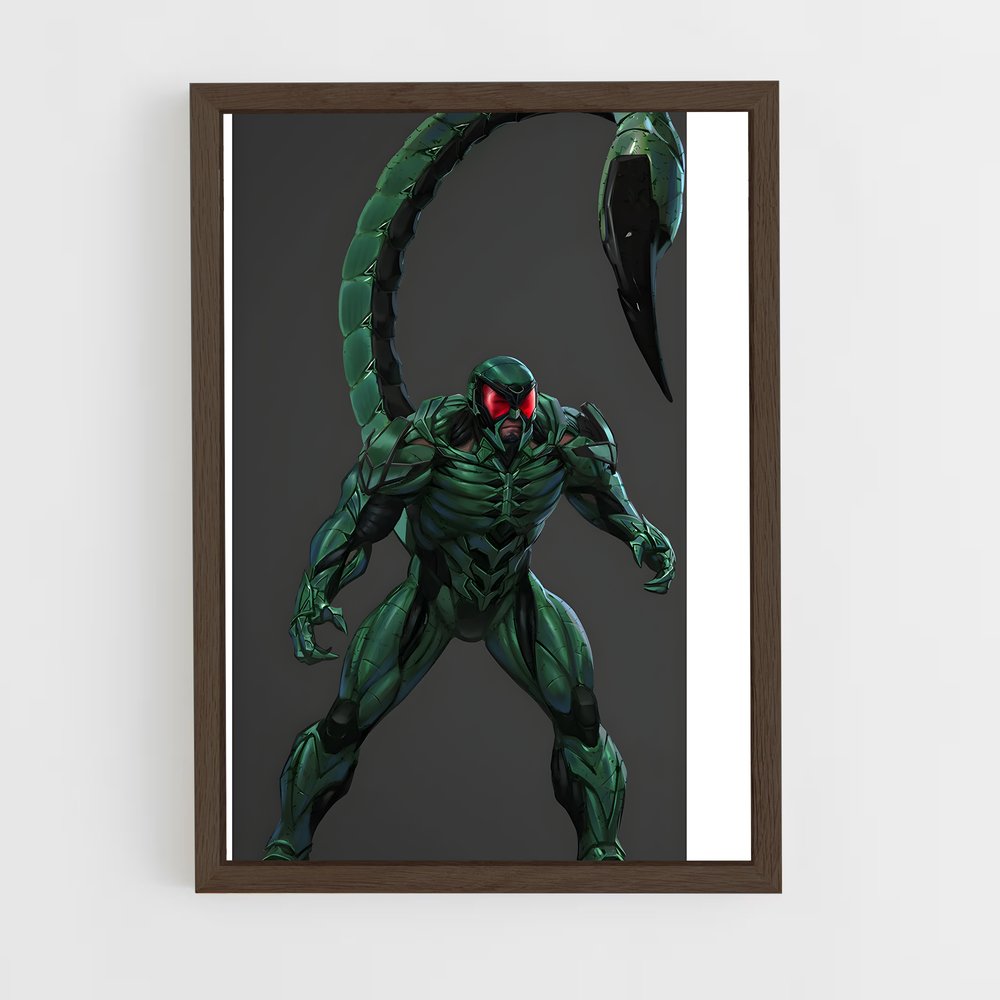 ap-scorpion spider-man-9 cadre Bois foncé