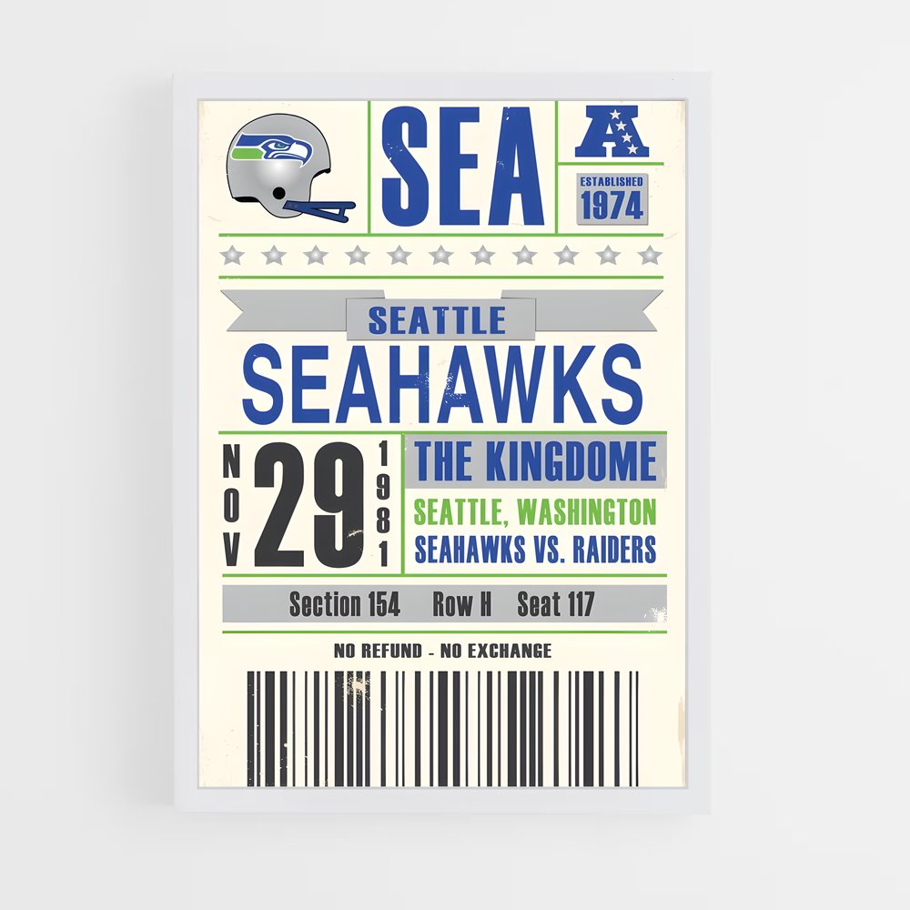 ap-seattle seahawks-6 cadre Blanc