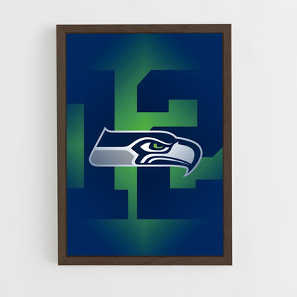 ap-seattle seahawks-9 cadre Bois foncé