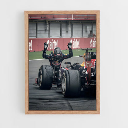 ap-sebastian vettel-1 cadre Bois clair