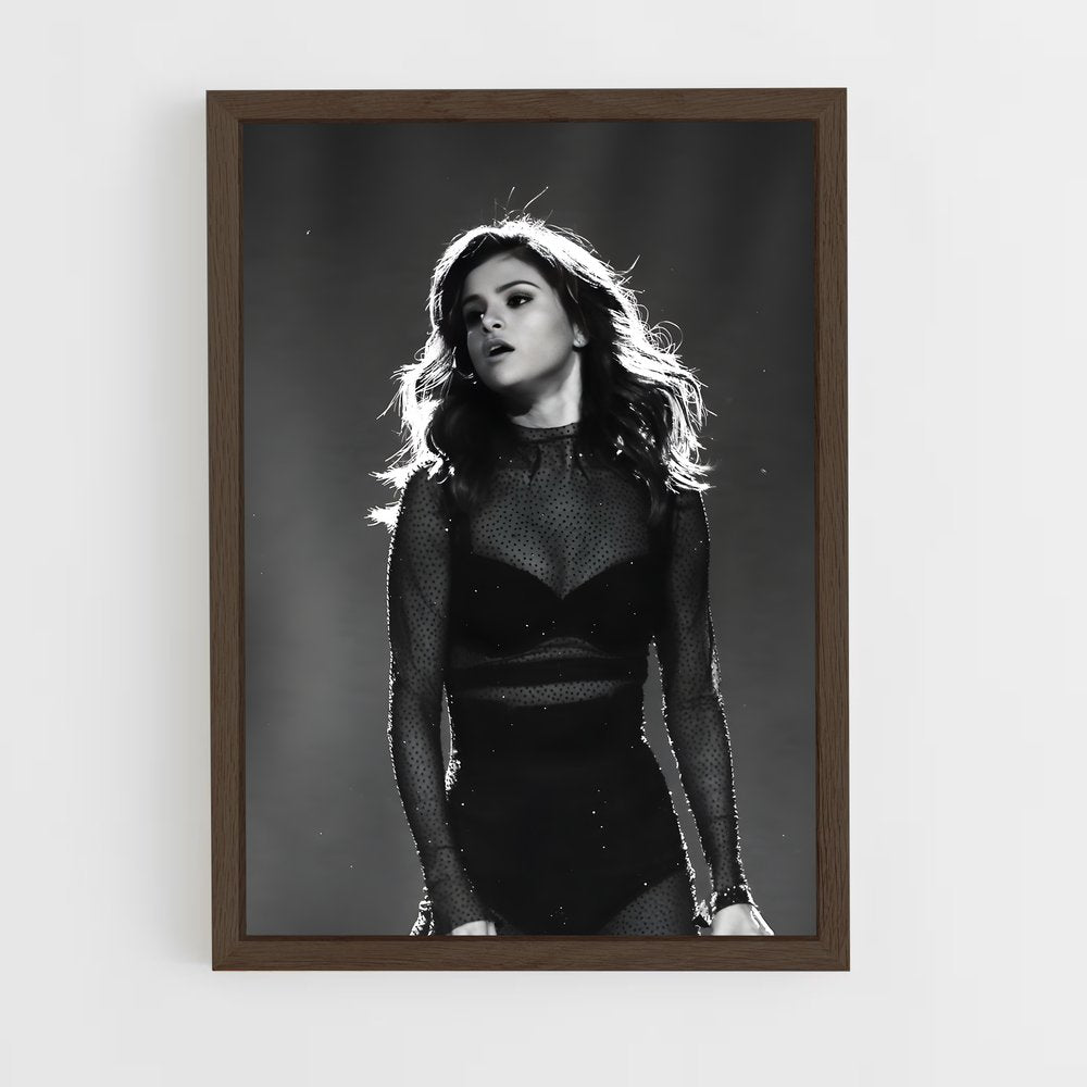 ap-selena gomez-3 cadre Bois foncé
