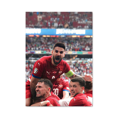 Poster Célébration Équipe Serbie