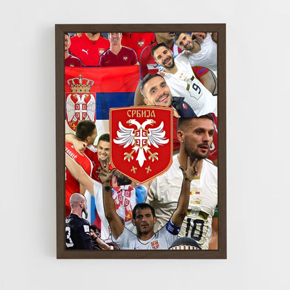ap-serbia national football team-6 cadre Bois foncé