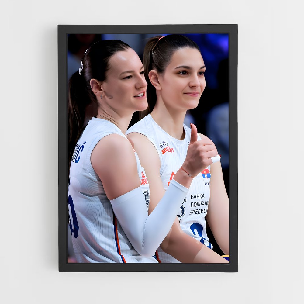 ap-serbia national volleyball team-2 cadre Noir