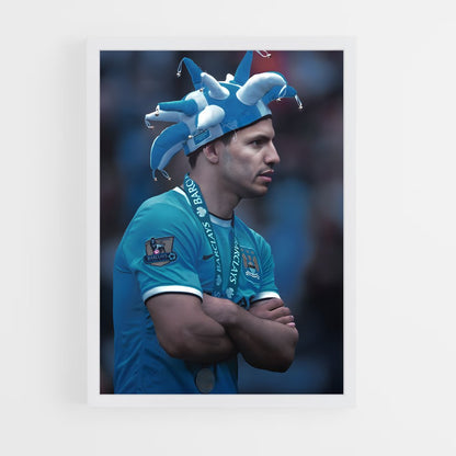 ap-sergio aguero-12 cadre Blanc