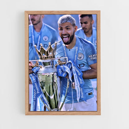 ap-sergio aguero-3 cadre Bois clair