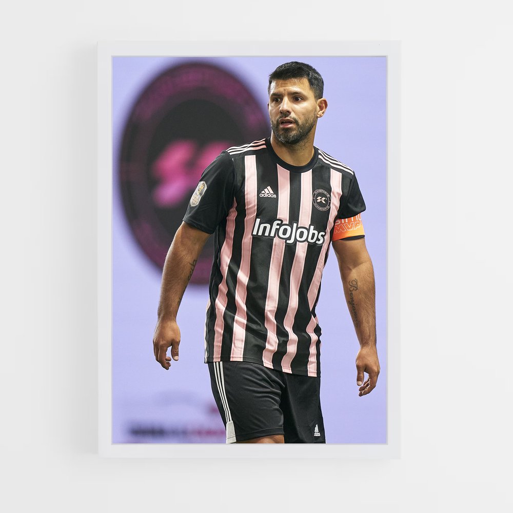 ap-sergio aguero-6 cadre Blanc