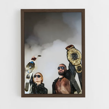 ap-seth rollins-8 cadre Bois foncé