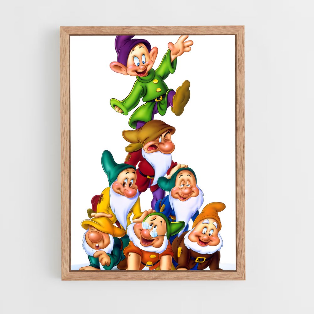 ap-seven dwarfs-2 cadre Bois clair