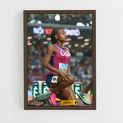 ap-sha'carri richardson-2 cadre Bois foncé