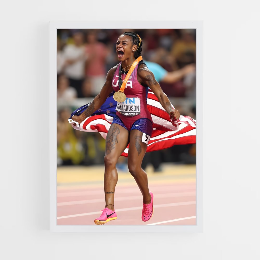 ap-sha'carri richardson-4 cadre Blanc