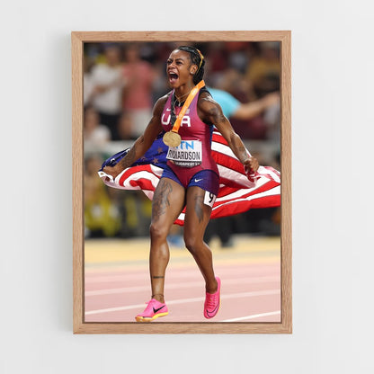 ap-sha'carri richardson-4 cadre Bois clair