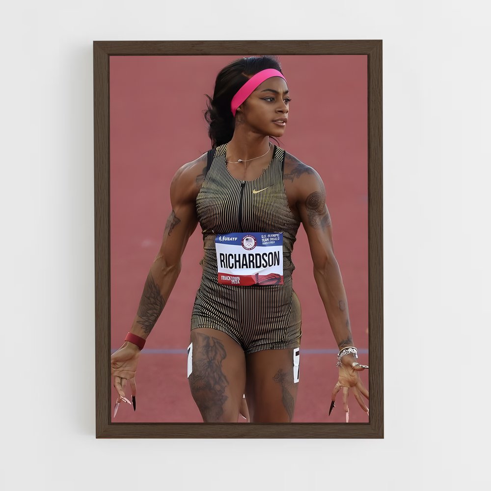ap-sha'carri richardson-5 cadre Bois foncé