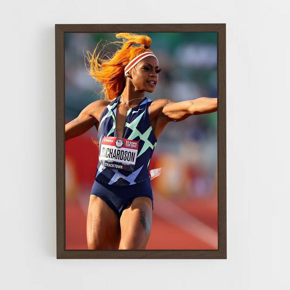 ap-sha'carri richardson-6 cadre Bois foncé