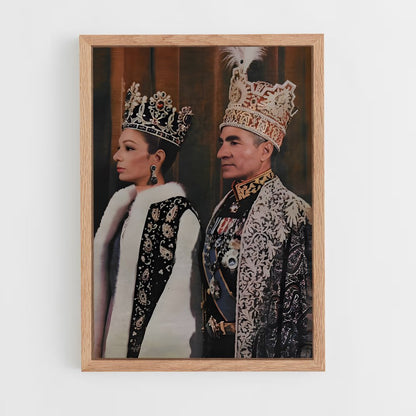 ap-shah mohammad reza pahlavi-10 cadre Bois clair