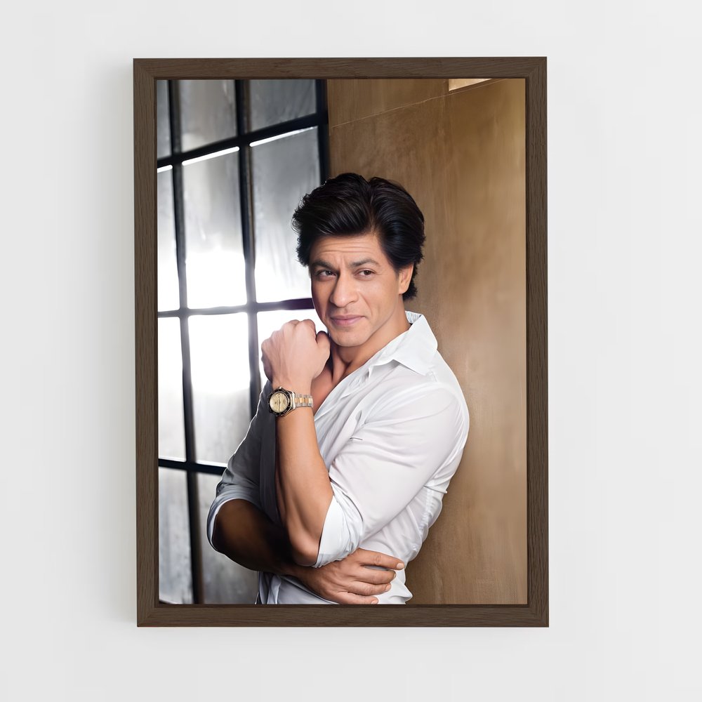 ap-shah rukh khan-9 cadre Bois foncé