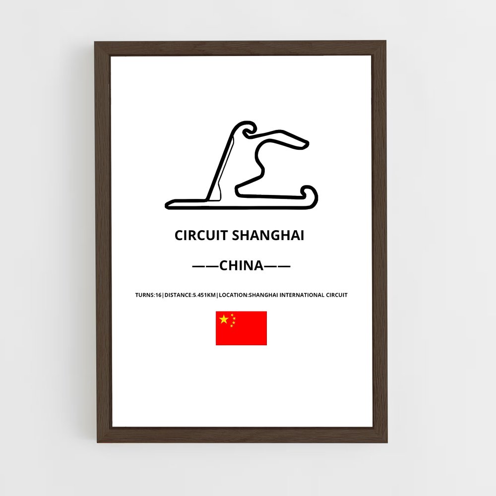 ap-shanghai international circuit china-1 cadre Bois foncé