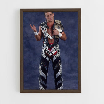 ap-shawn michaels-2 cadre Bois foncé