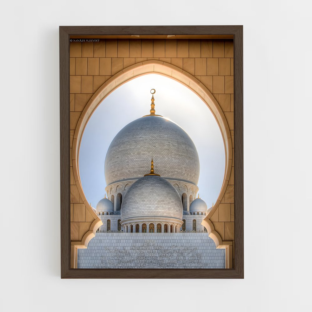 ap-sheikh zayed mosque-9 cadre Bois foncé
