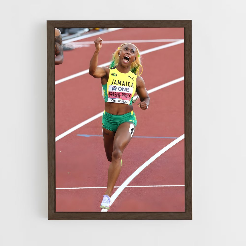 ap-shelly-ann fraser-pryce-1 cadre Bois foncé