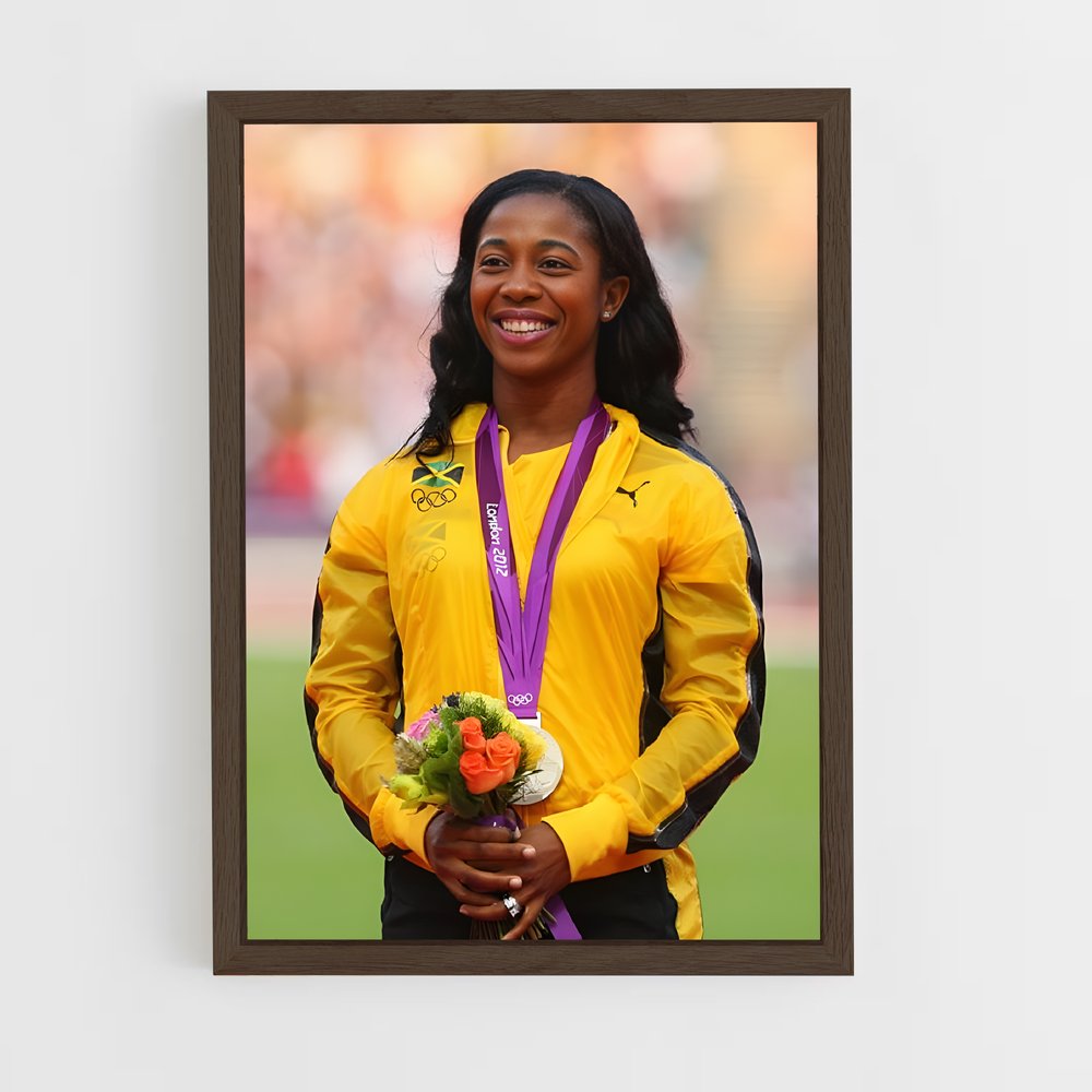 ap-shelly-ann fraser-pryce-2 cadre Bois foncé