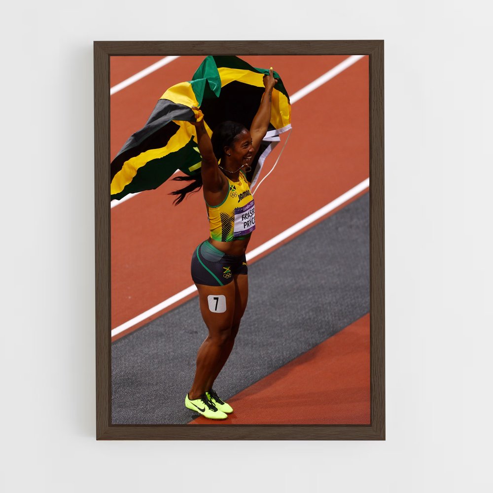 ap-shelly-ann fraser-pryce-3 cadre Bois foncé