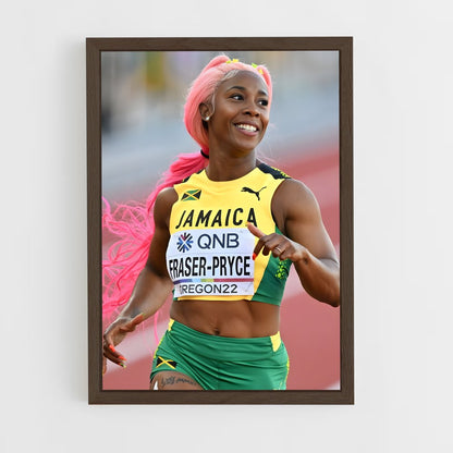 ap-shelly-ann fraser-pryce-5 cadre Bois foncé