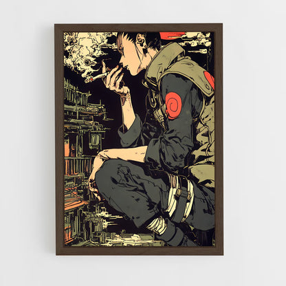 ap-shikamaru nara-3 cadre Bois foncé
