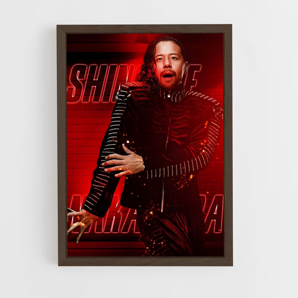 ap-shinsuke nakamura-4 cadre Bois foncé
