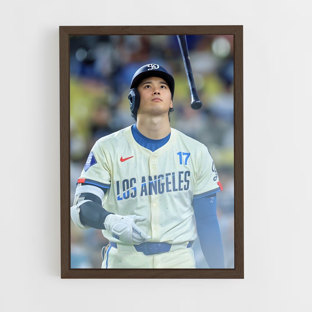 ap-shohei ohtani-1 cadre Bois foncé