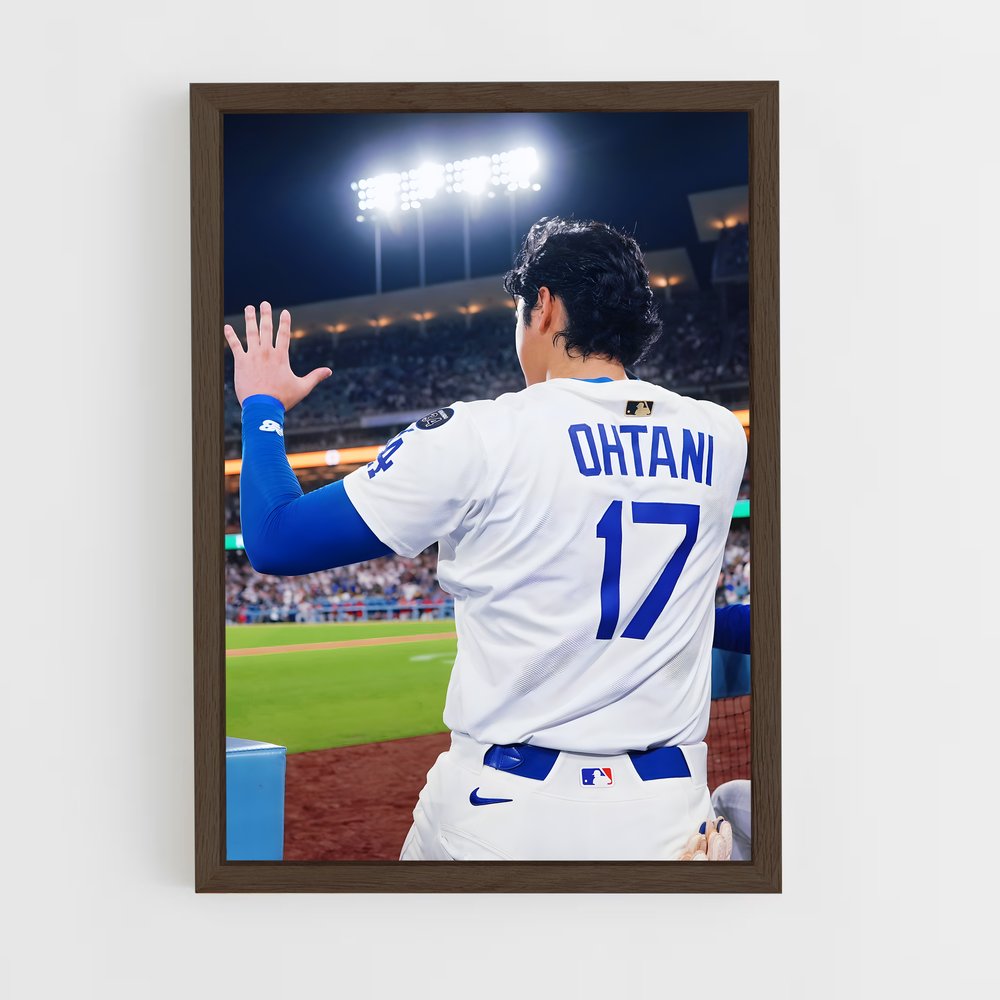 ap-shohei ohtani-8 cadre Bois foncé