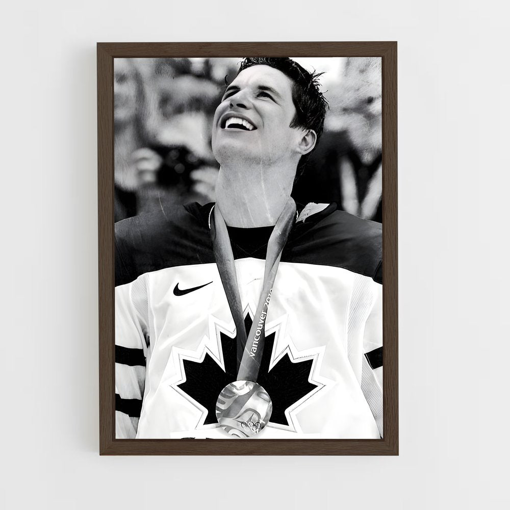 ap-sidney crosby-7 cadre Bois foncé