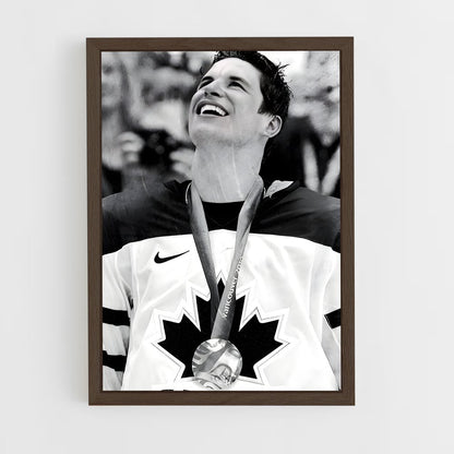 ap-sidney crosby-7 cadre Bois foncé