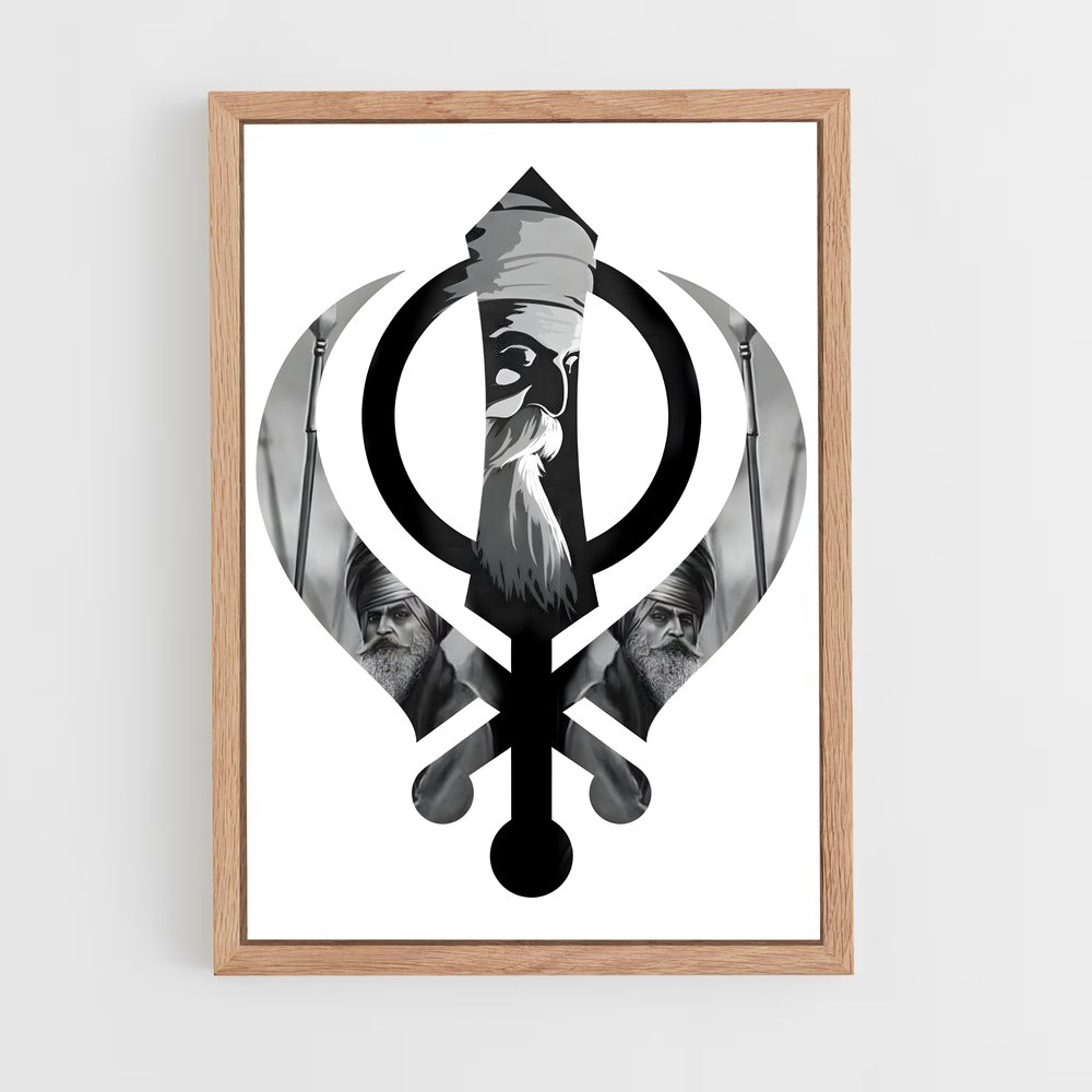 ap-sikh flag-2 cadre Bois clair