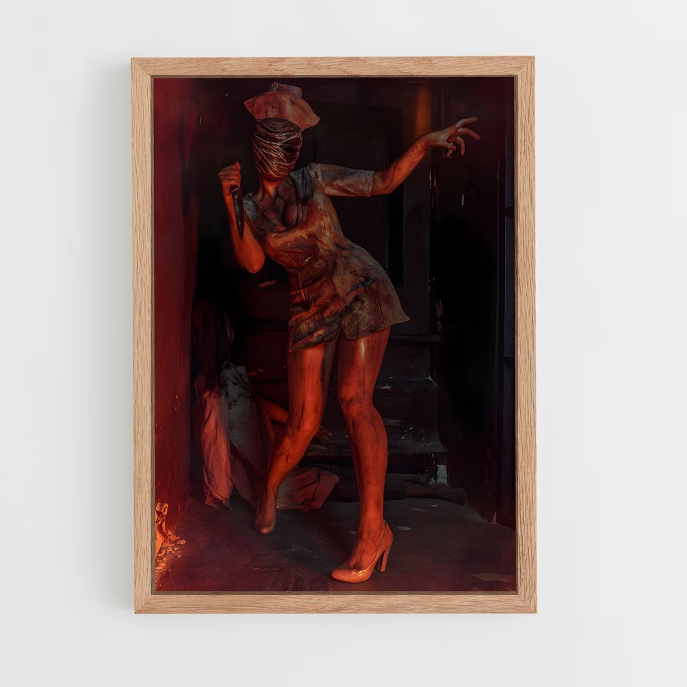 ap-silent hill-5 cadre Bois clair