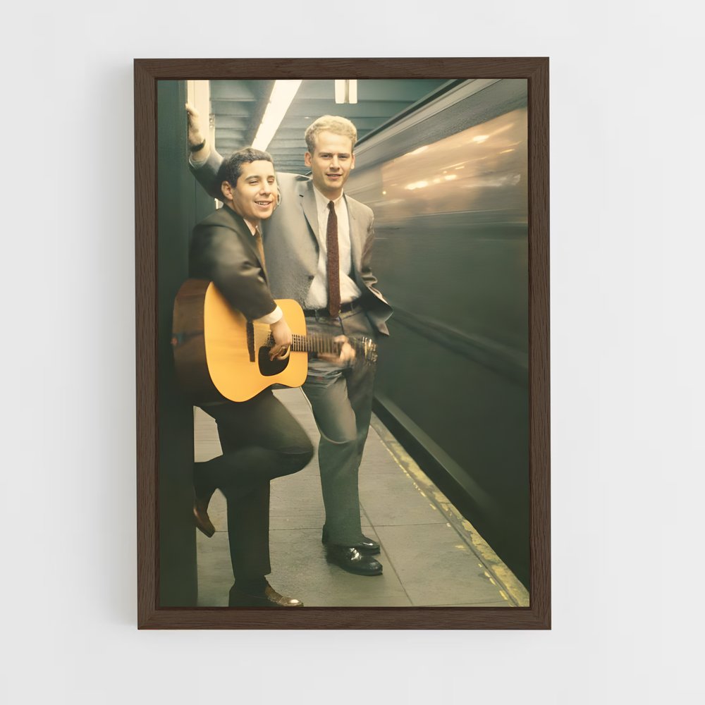 ap-simon and garfunkel-1 cadre Bois foncé