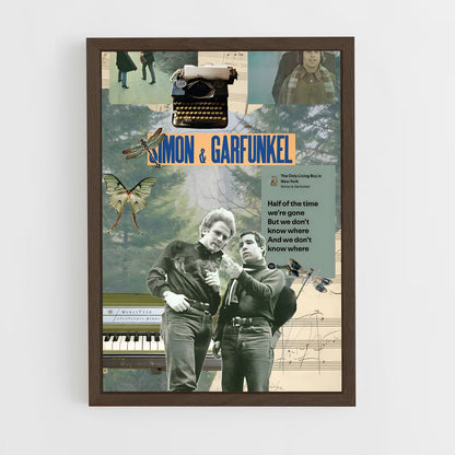 ap-simon and garfunkel-4 cadre Bois foncé