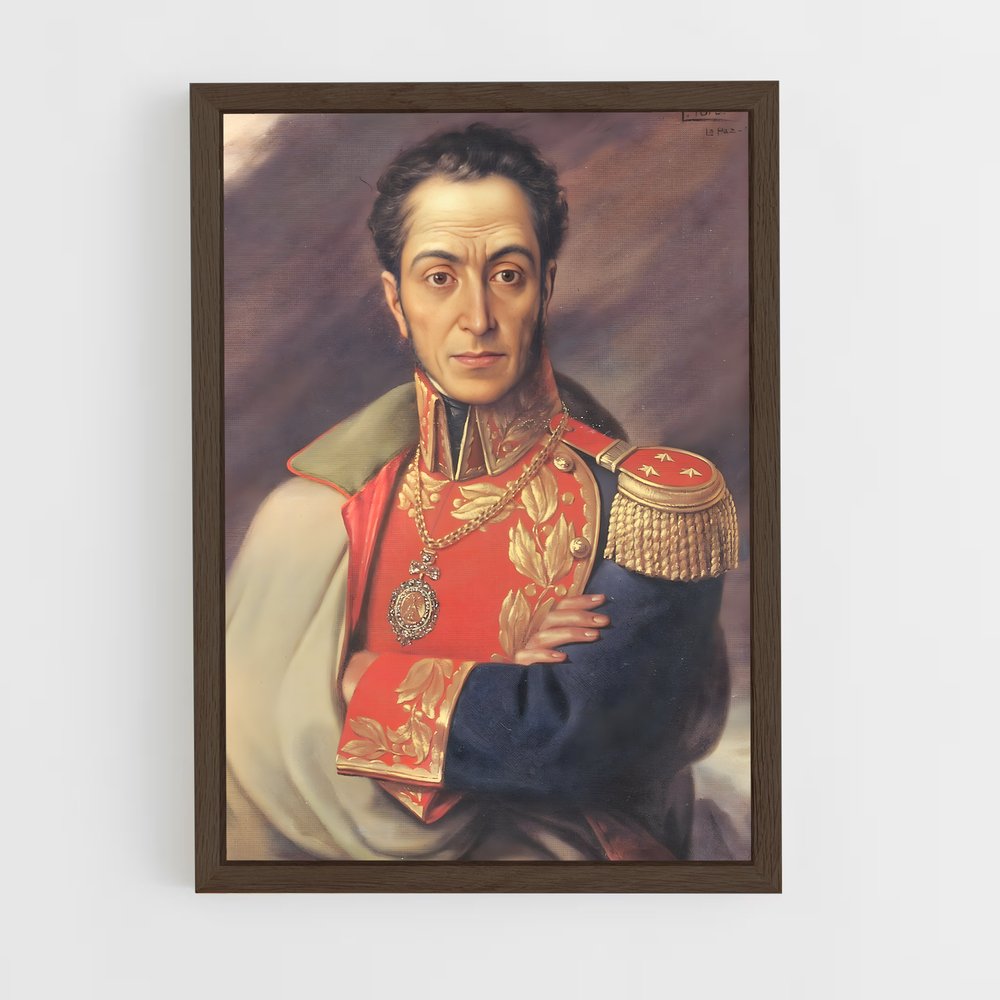 ap-simon bolivar-1 cadre Bois foncé