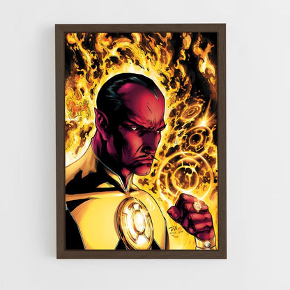 ap-sinestro green lantern-2 cadre Bois foncé