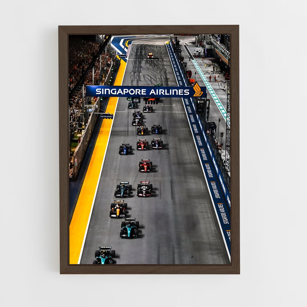 ap-singapore grand prix-1 cadre Bois foncé