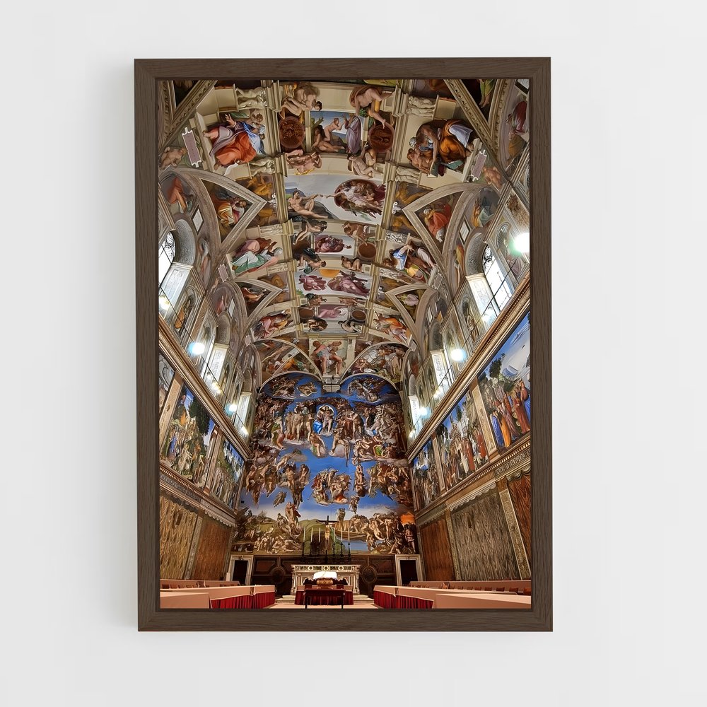 ap-sistine chapel-2 cadre Bois foncé