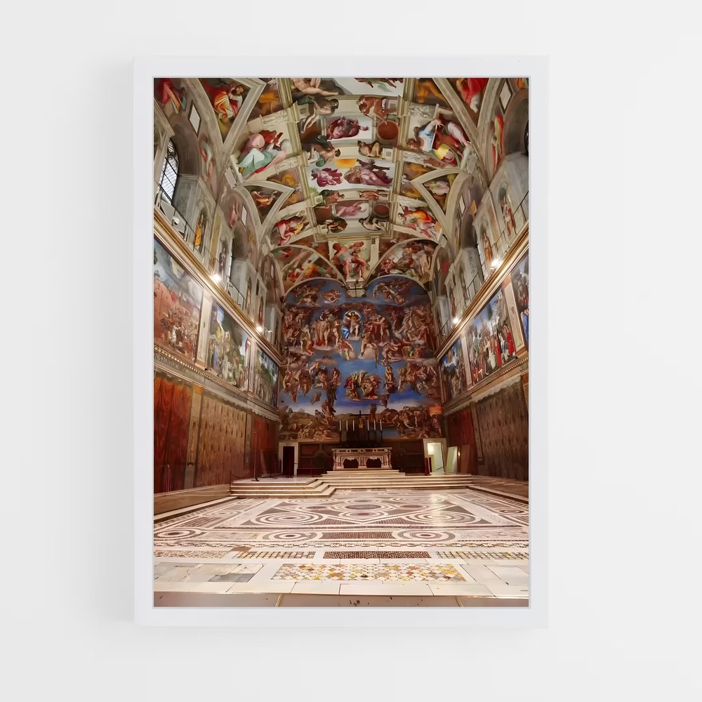 ap-sistine chapel-9 cadre Blanc