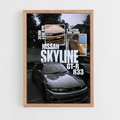 ap-skyline gt-r r33-3 cadre Bois clair