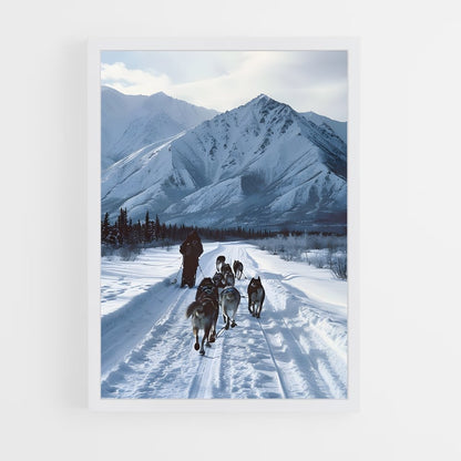 ap-sled dog teams alaska-1 cadre Blanc