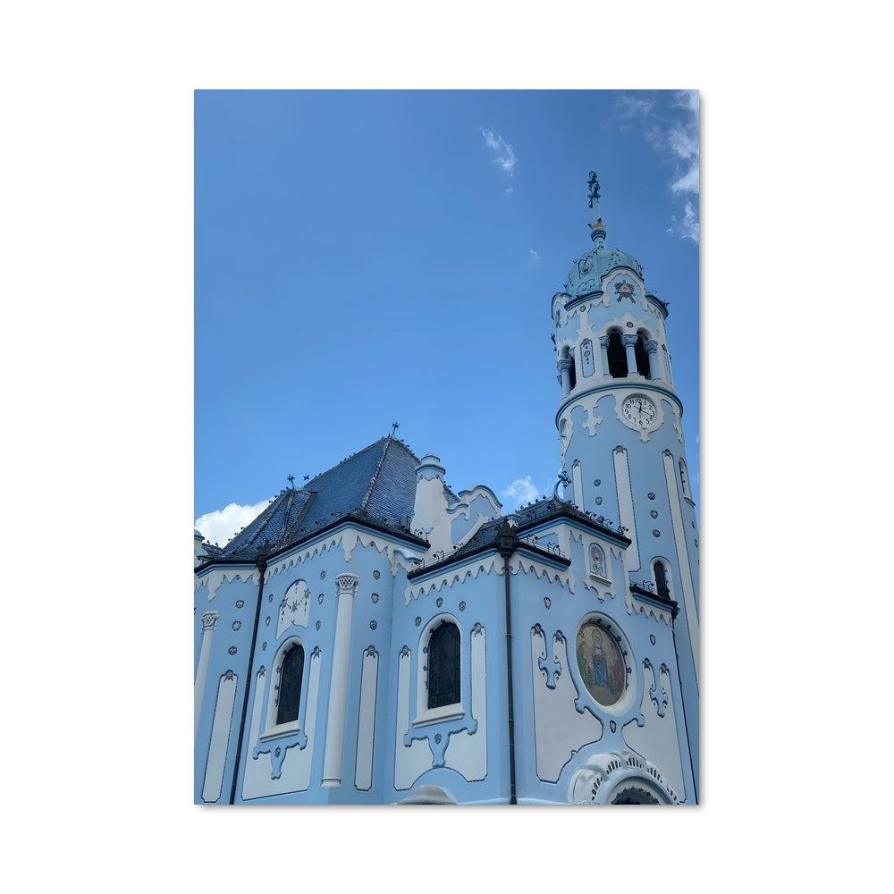 Poster Église Bleu Blanc