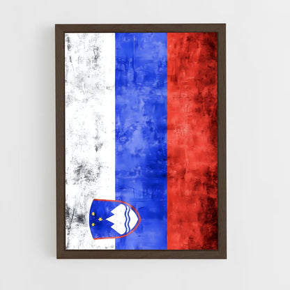 ap-slovenia flag-2 cadre Bois foncé
