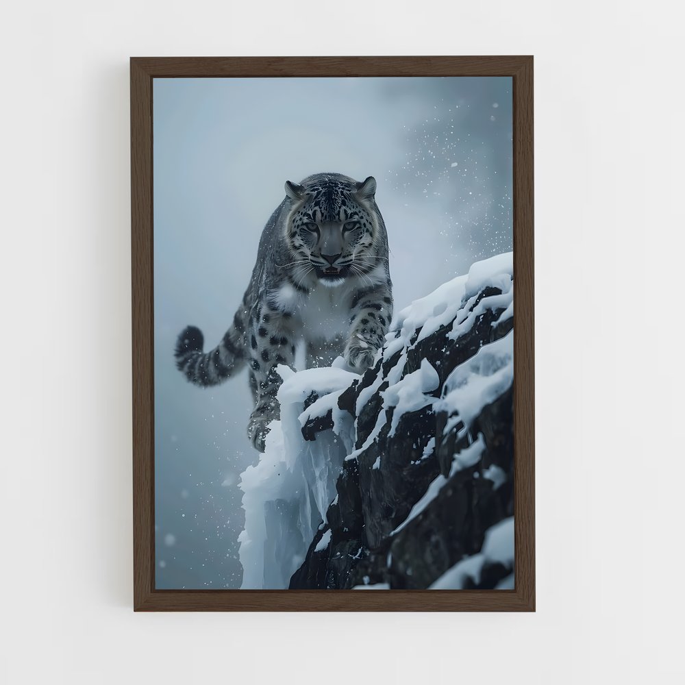 ap-snow leopard-5 cadre Bois foncé
