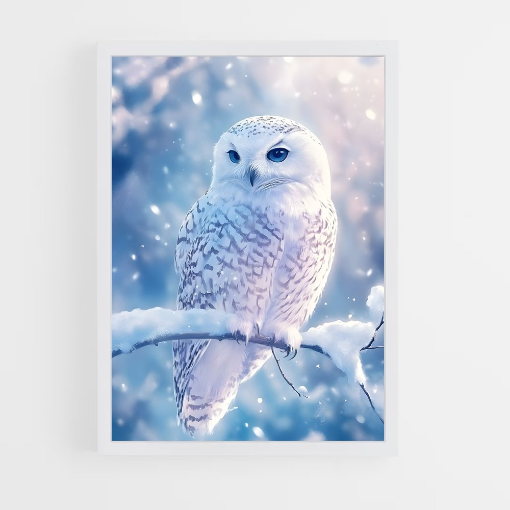 ap-snowy owl-12 cadre Blanc