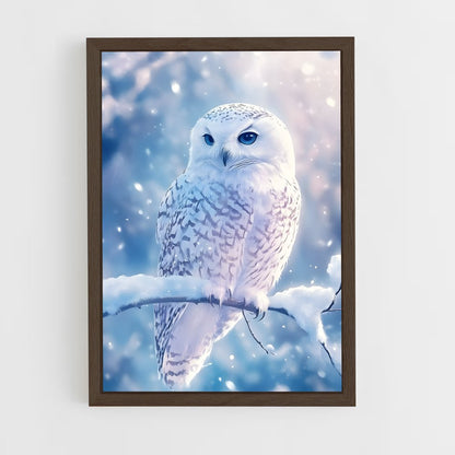 ap-snowy owl-12 cadre Bois foncé