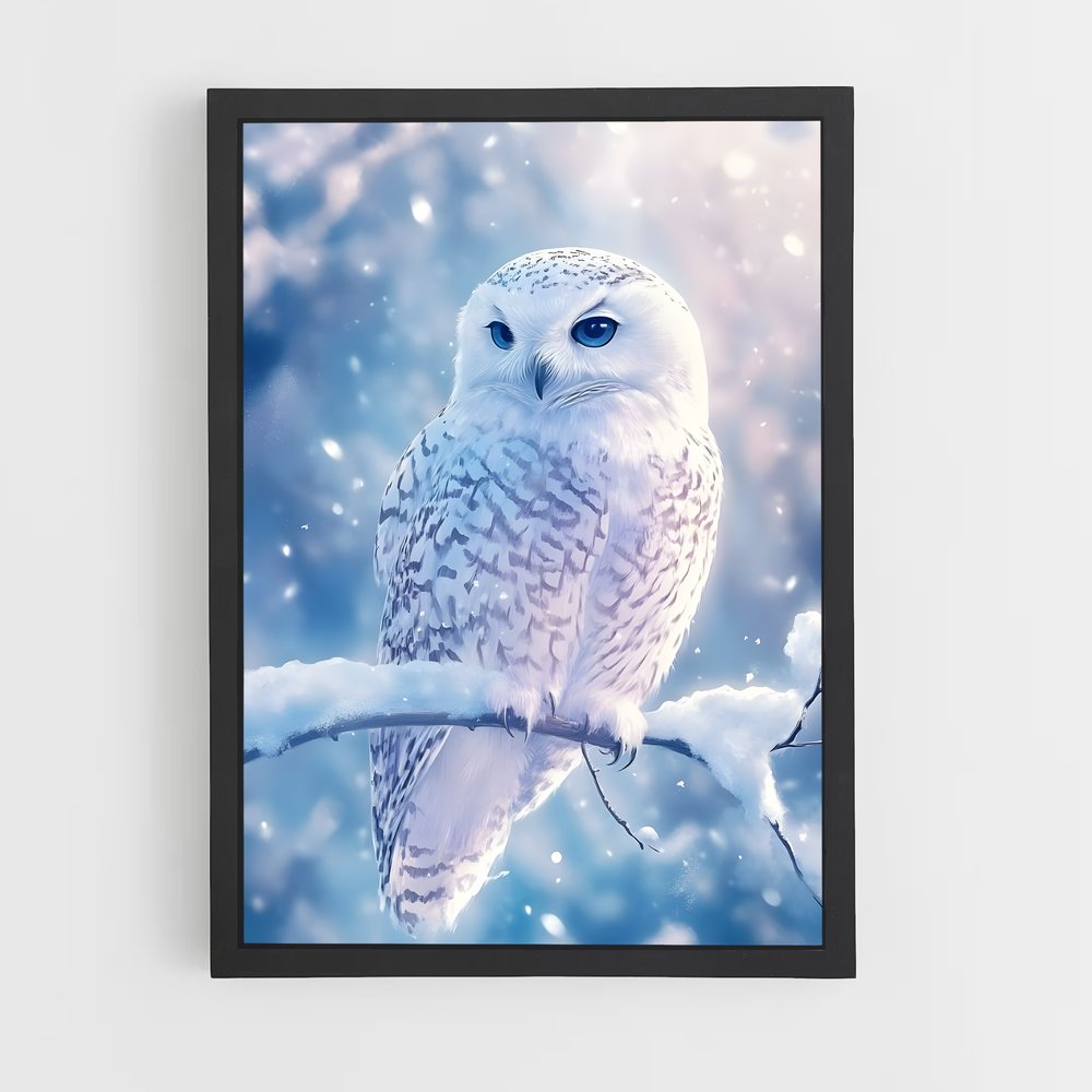 ap-snowy owl-12 cadre Noir